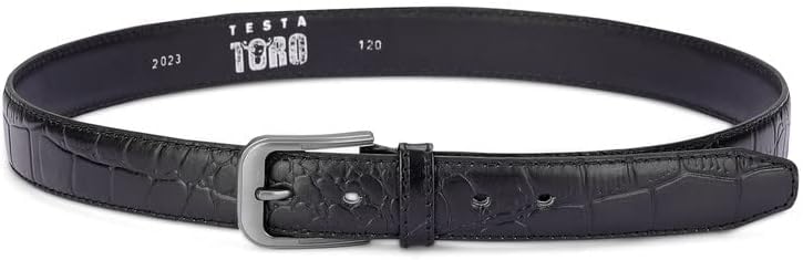 B12 حزام جلد طبيعي منقوش