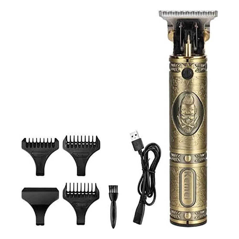 KM-700B ماكينة حلاقة الشعر قابلة للشحن - ذهبي