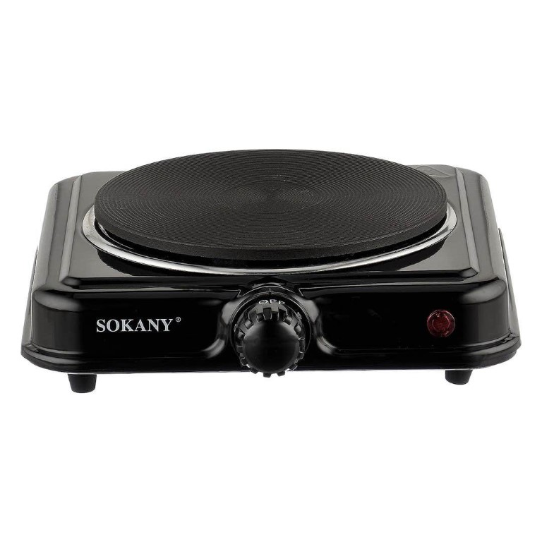 SK-5109 بوتجاز مسطح كهربائى سوكاني - 1 عين - 1000 وات - أسود