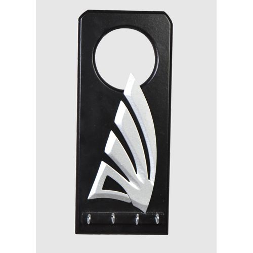 حامل مفاتيح خشبي - 4 خطاف - 15 × 35 سم