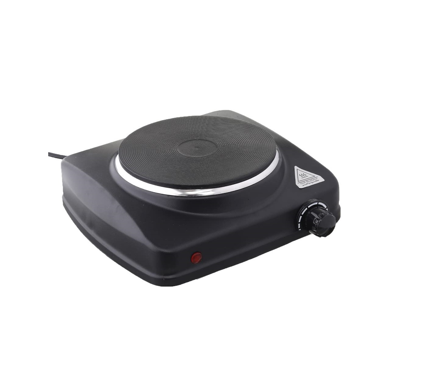 بوتجاز مسطح كهربائي - 1500 وات - أسود