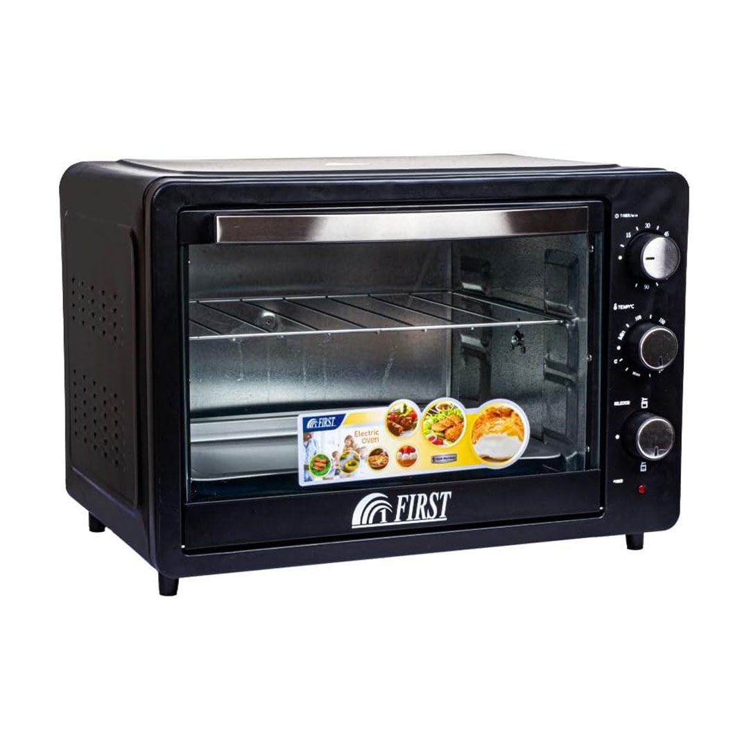 فرن كهربائي مع شوايه وصينيه من فرست - 2000 وات - 50 لتر - أسود