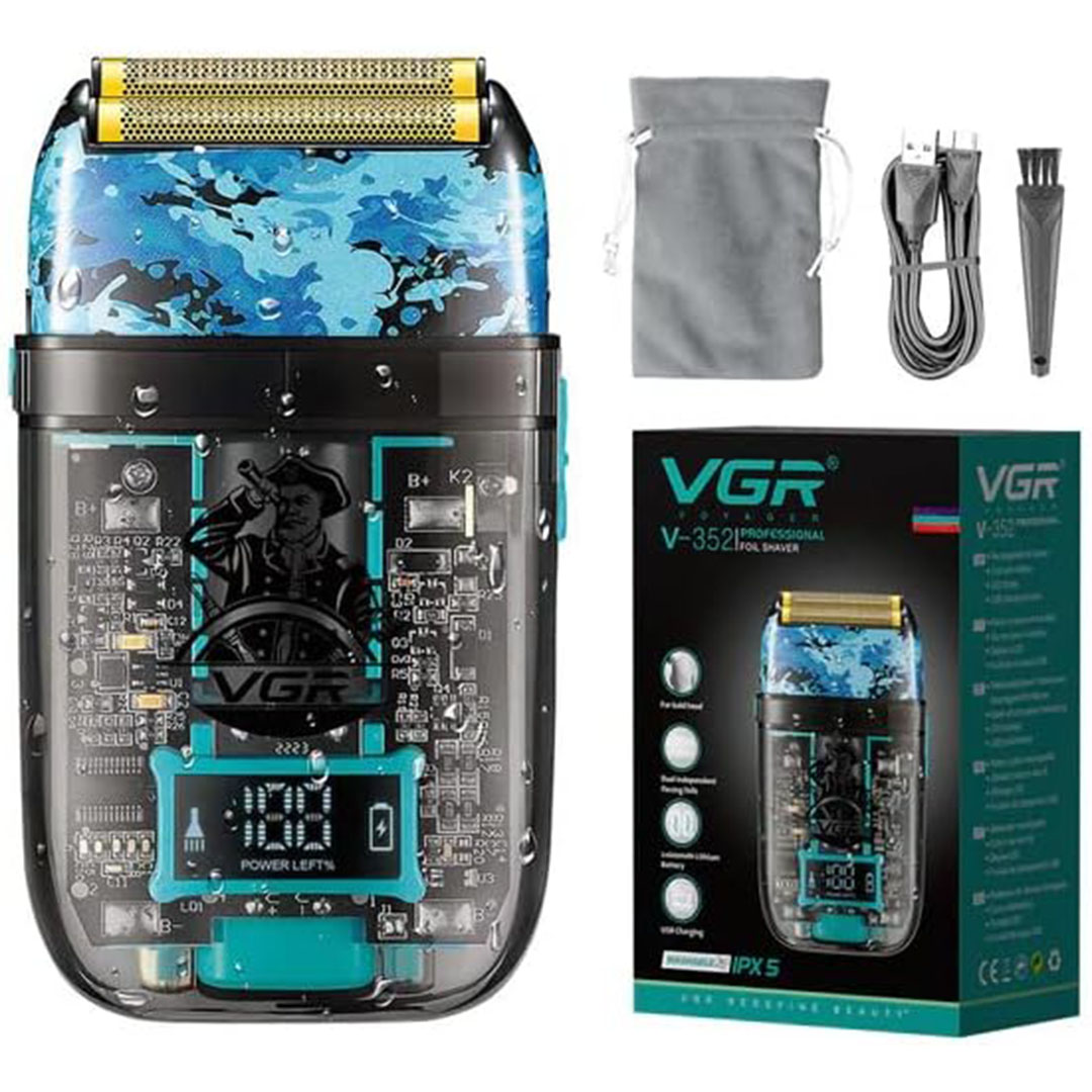ماكينة حلاقة الشعر VGR القابله للشحن - ذهبي - V-352