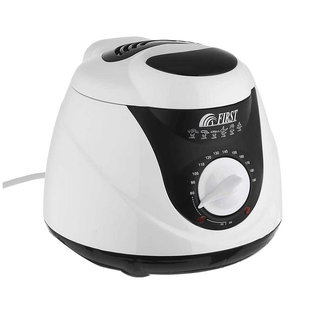 قلاية زيت كهربائية عميقة فيرست - 1 لتر - أبيض