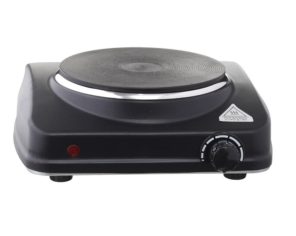 بوتجاز مسطح كهربائي - 1500 وات - أسود