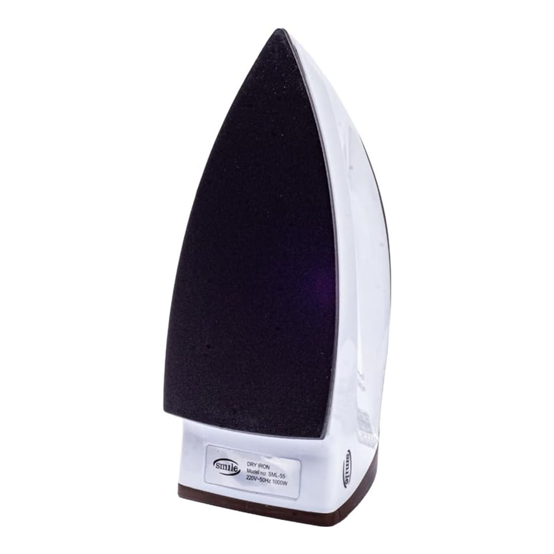 مكواة جافه من سمايل - 1000 وات - أبيض