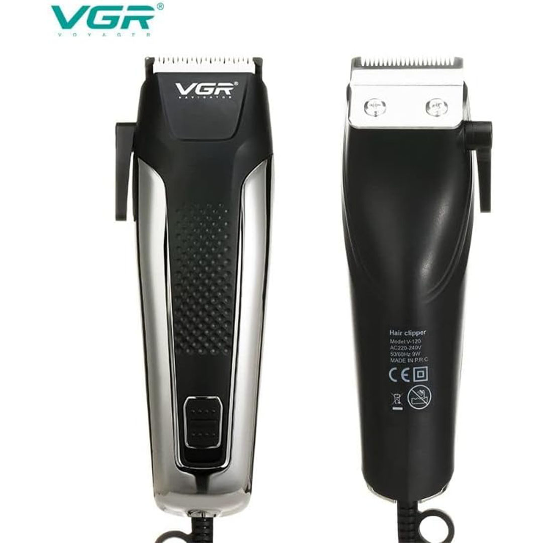 ماكينة حلاقة الشعر في جي أر القابلة للشحن للرجال - أسود - V-120