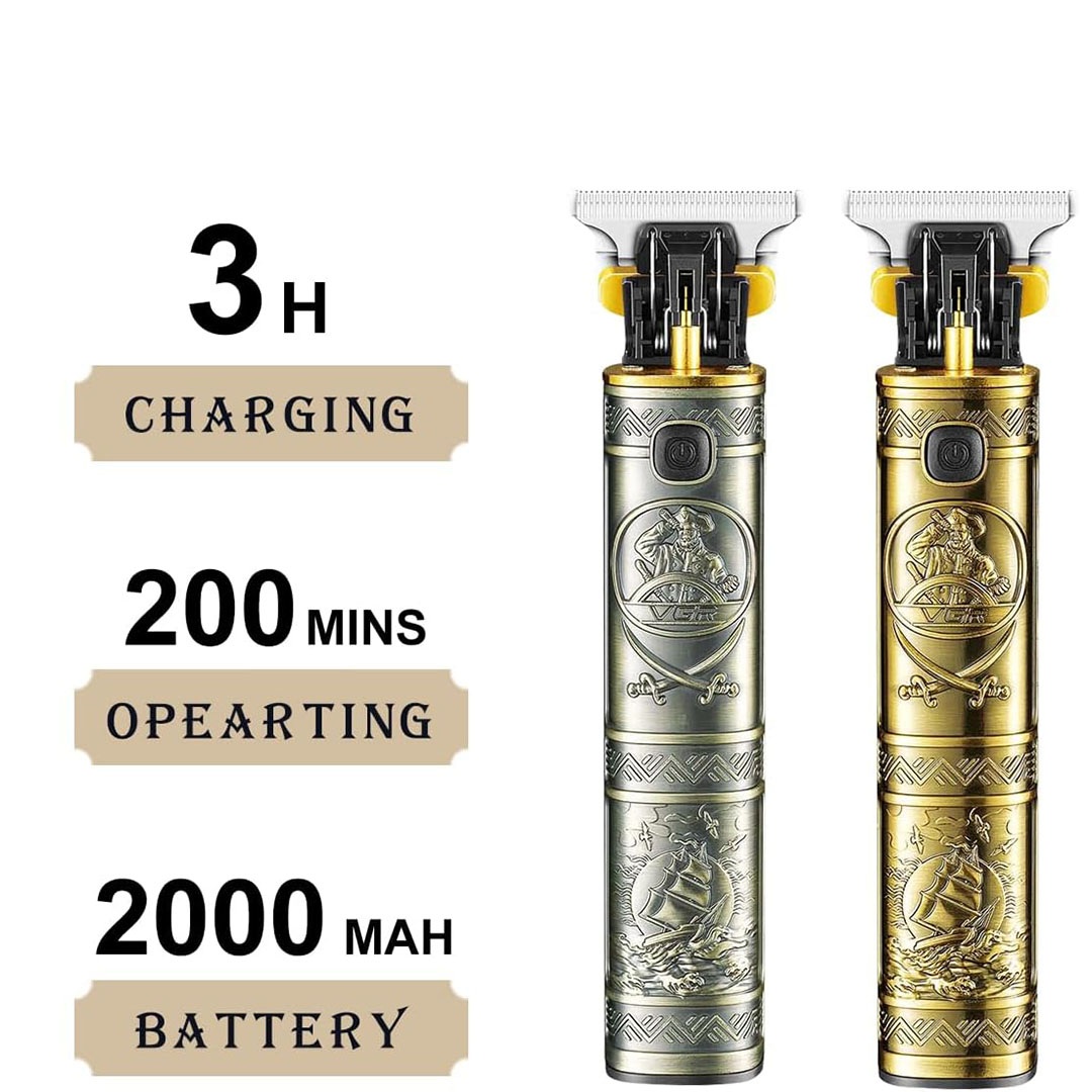 ماكينة حلاقة الشعر في جي أر القابلة للشحن للرجال - أسود - V-096