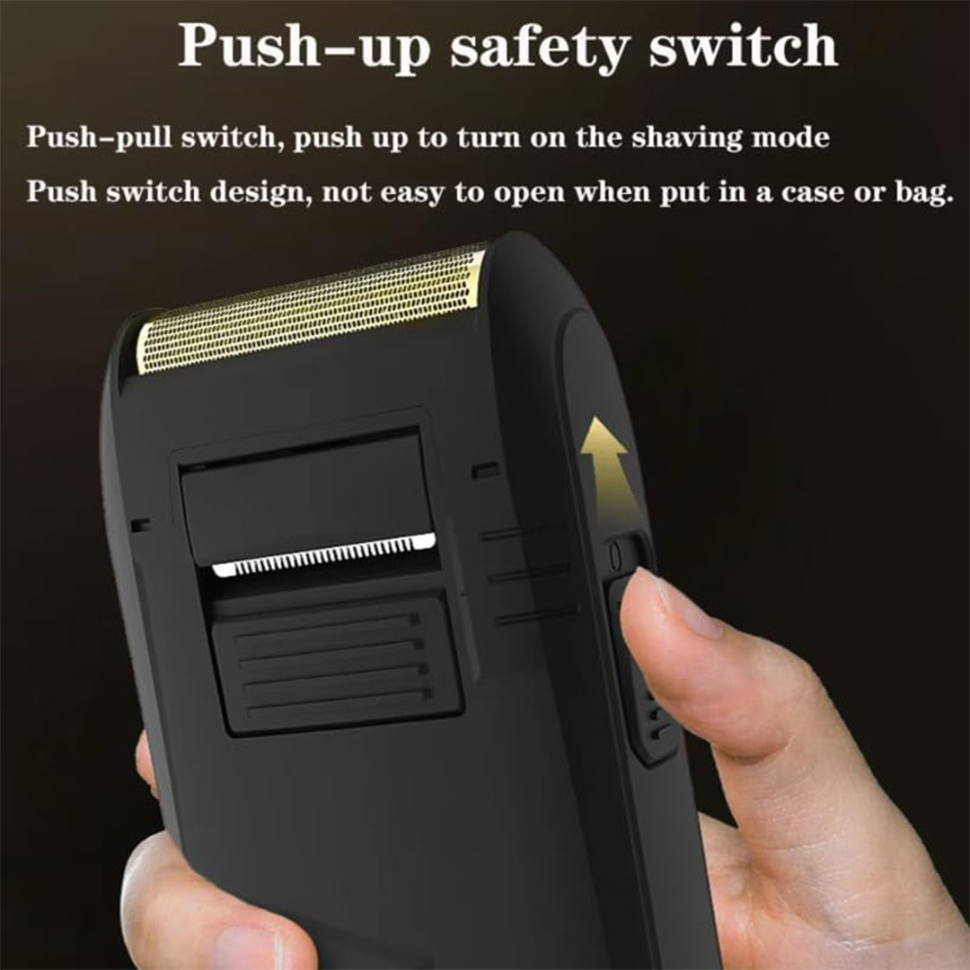 ماكينة حلاقة في جي أر قابلة للشحن للرجال - أسود - V-375