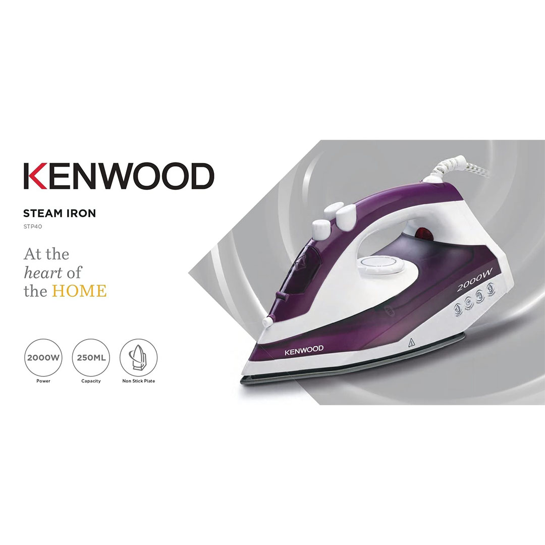 ‎STP40 مكواة بخار - 2000 وات - أبيض/بنفسجي