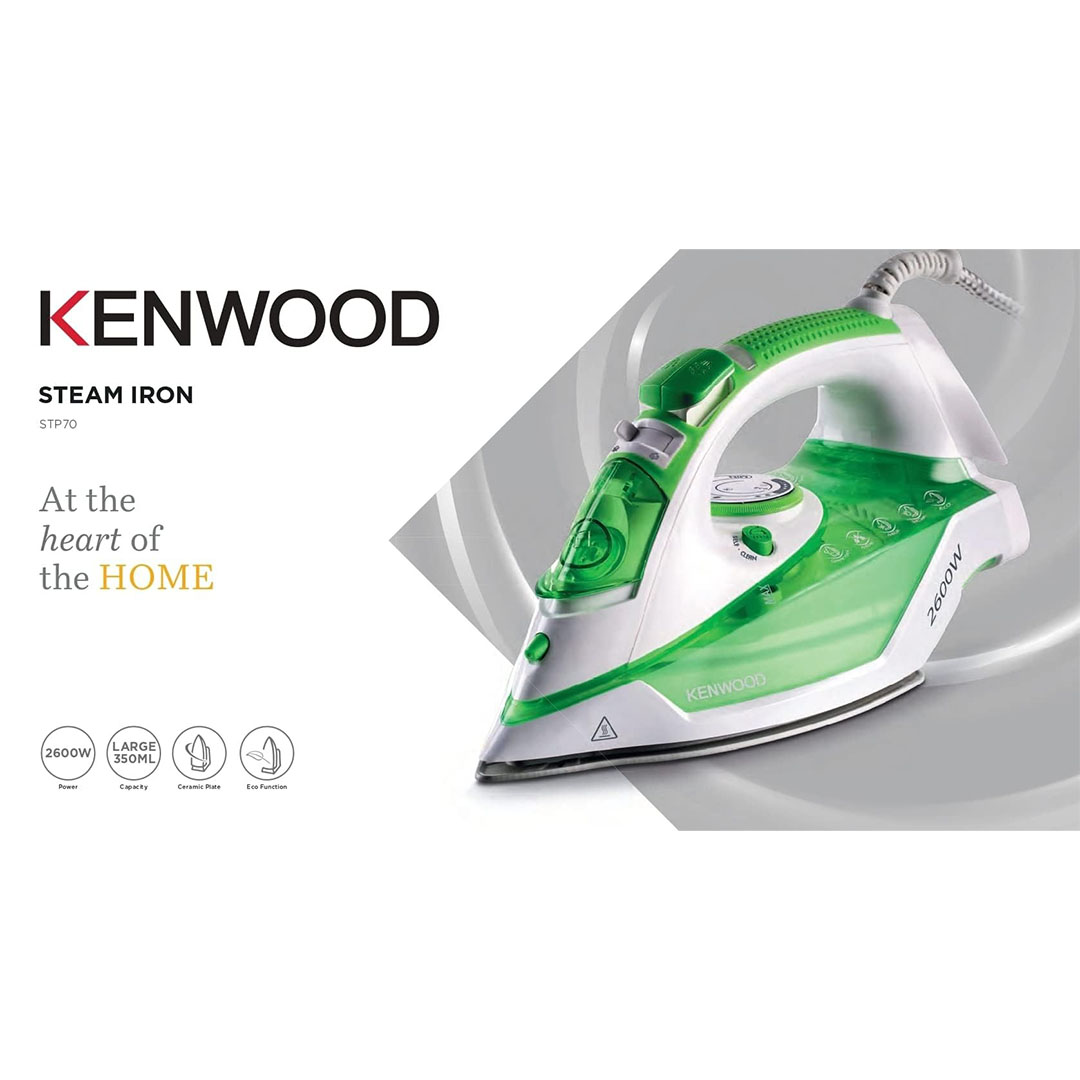 ‎STP70 مكواة بخار - 2600 وات - أبيض/أخضر