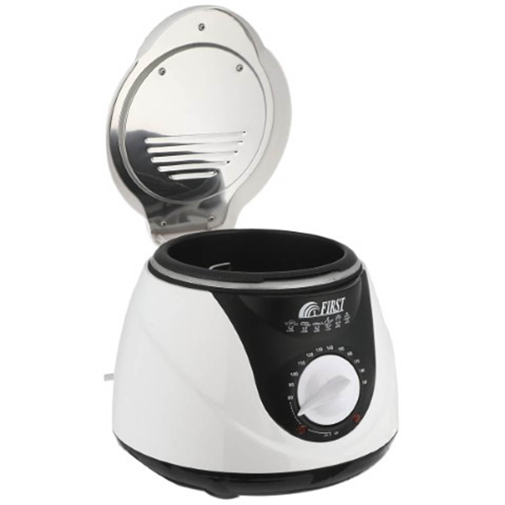 قلاية زيت كهربائية عميقة فيرست - 1 لتر - أبيض