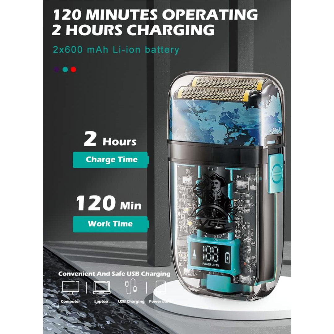 ماكينة حلاقة الشعر VGR القابله للشحن - ذهبي - V-352