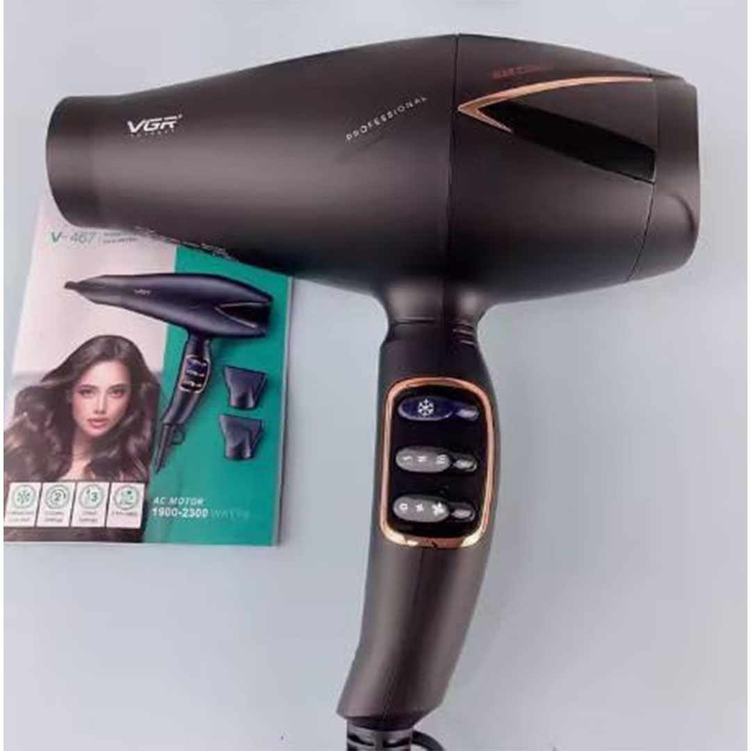 مجفف VGR الكهربائي للشعر - 2300 وات - V-467