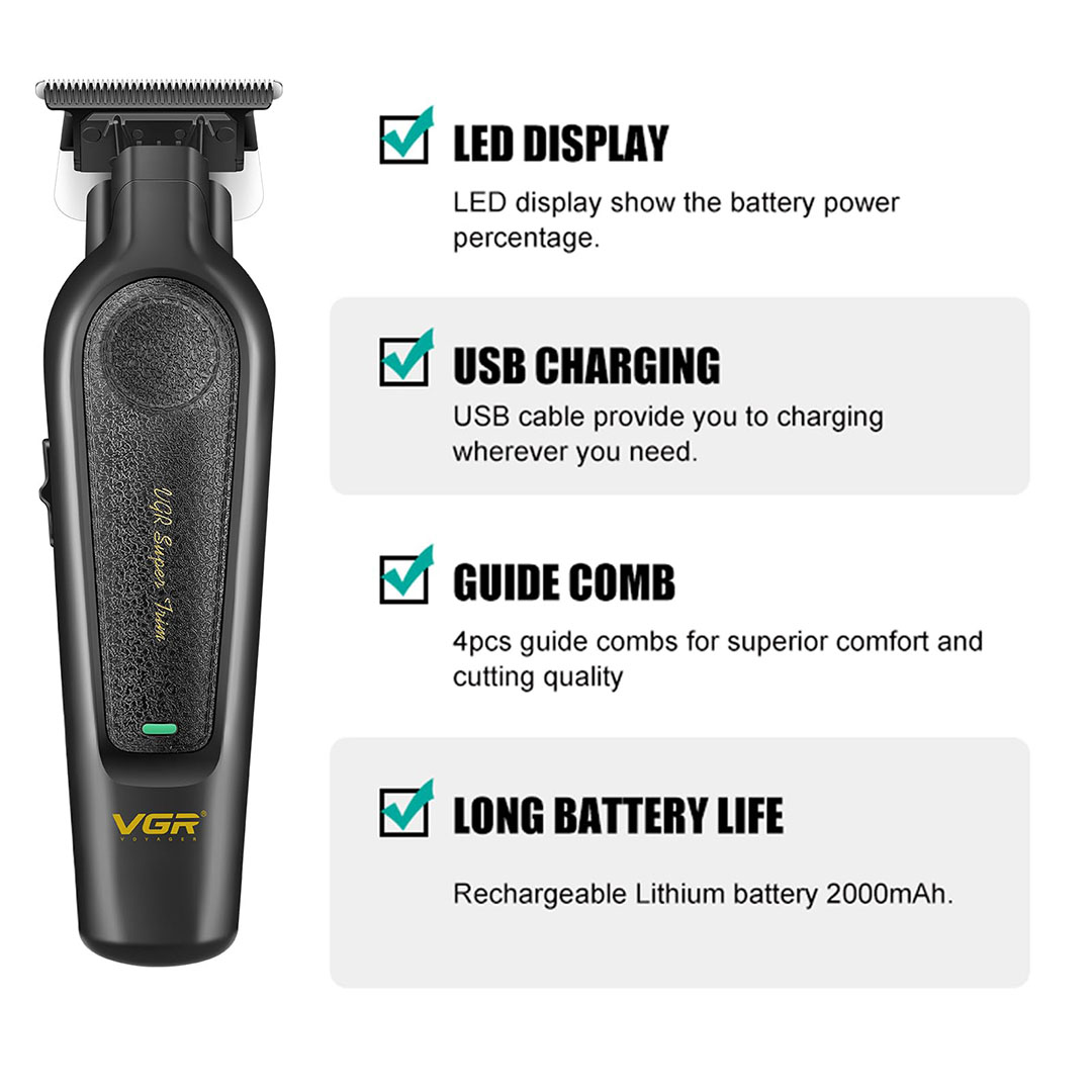 ماكينة لاسلكية لحلاقة الشعر للرجال - VGR-123