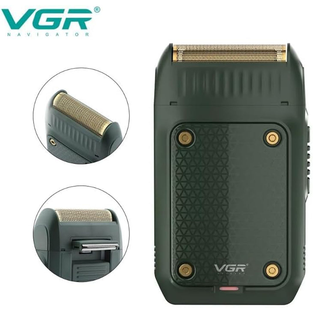 ماكينة حلاقة في جي أر قابلة للشحن للرجال - أسود - V-353