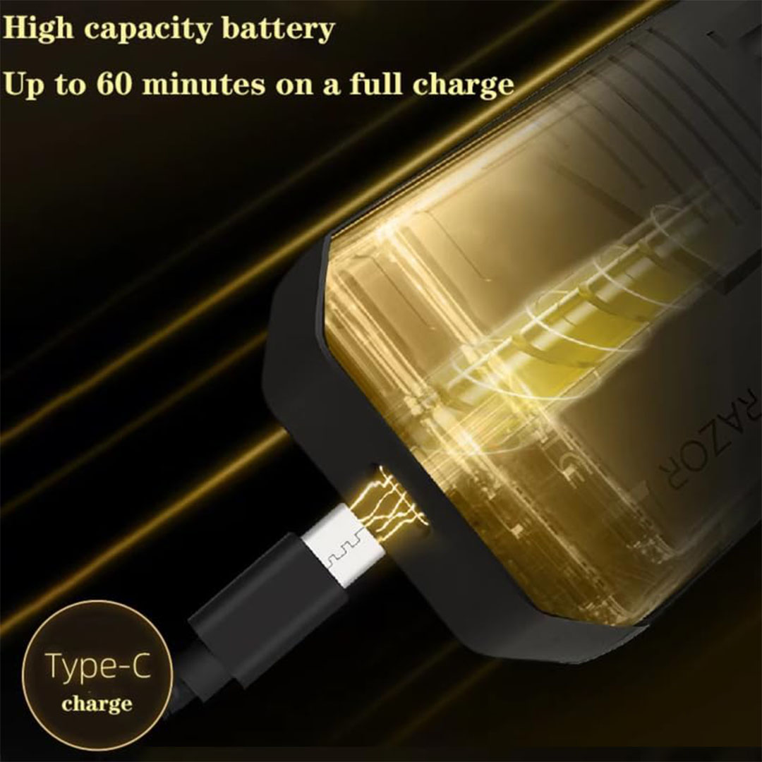 ماكينة حلاقة في جي أر قابلة للشحن للرجال - أسود - V-375