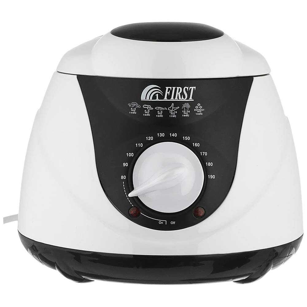 قلاية زيت كهربائية عميقة فيرست - 1 لتر - أبيض