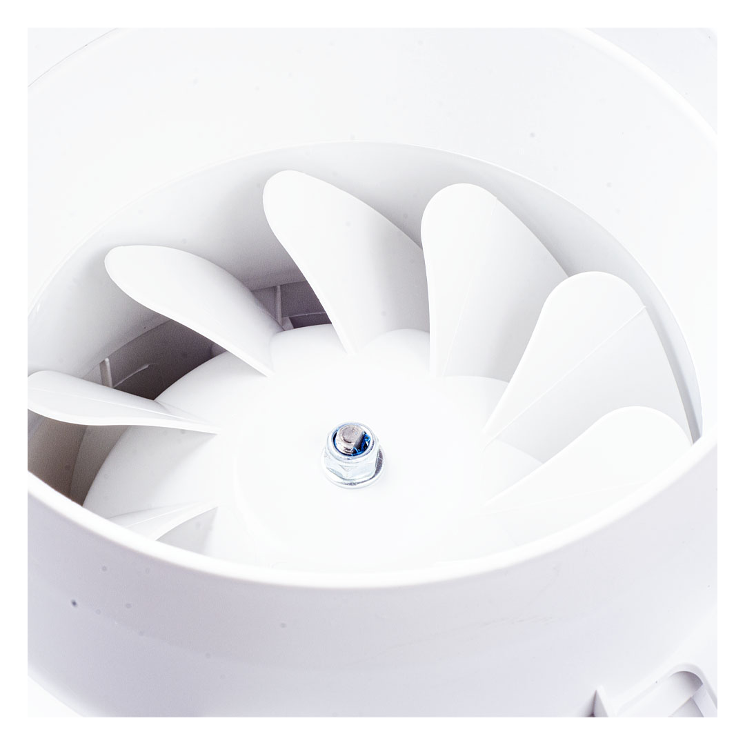 شفاط هواء ولسان بلاور - 6 بوصة - أبيض