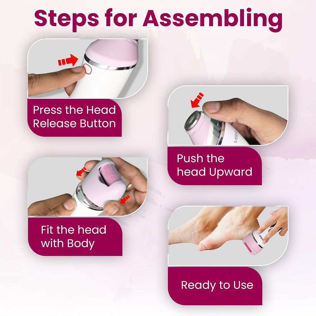 مجموعة إزالة الشعر VGR للنساء - بينك - V-733