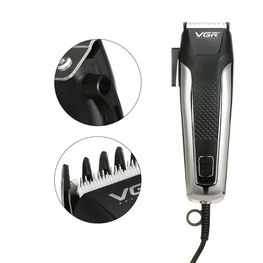 ماكينة حلاقة الشعر في جي أر القابلة للشحن للرجال - أسود - V-120