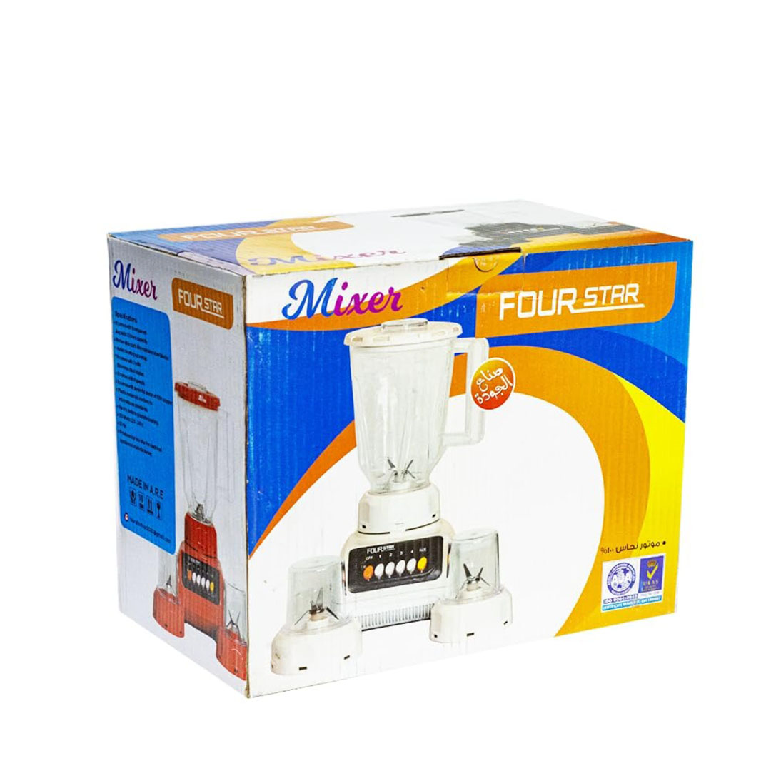 خلاط كهرباء - 4 سرعات - أبيض