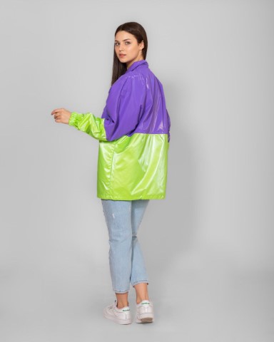 جاكيت ووتر بروف - موف/أخضر