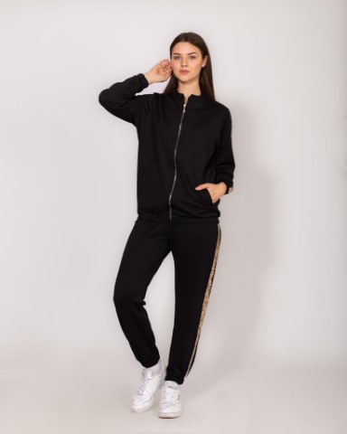 ترينيننج بخط جانبي - أسود