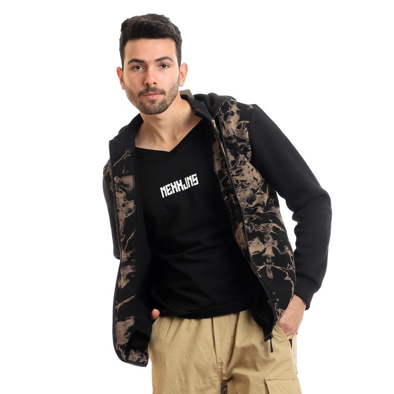 107 - جاكيت مبطن و تيشرت 2 في 1