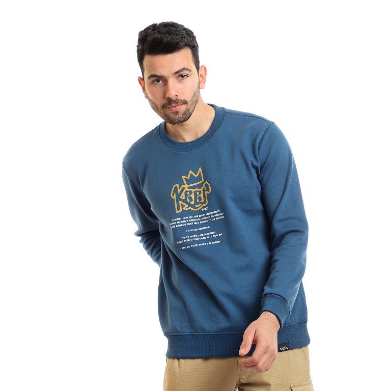 118 - سويت شيرت مبطن مطبوع