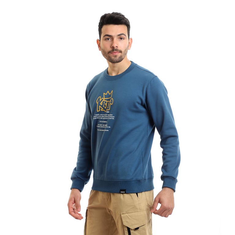 118 - سويت شيرت مبطن مطبوع