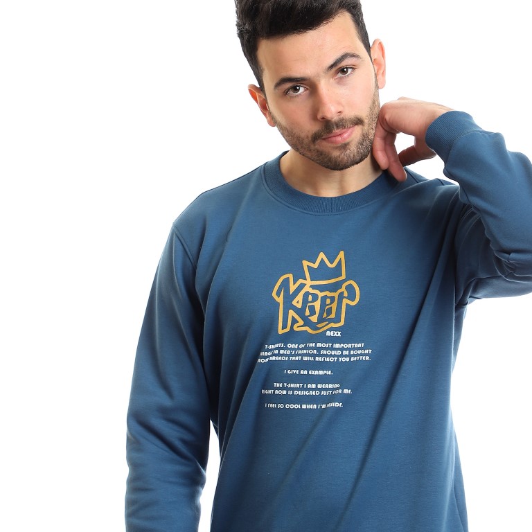 118 - سويت شيرت مبطن مطبوع