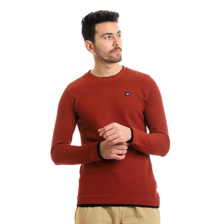 123 - سويت شيرت قطن برقبة مستديرة