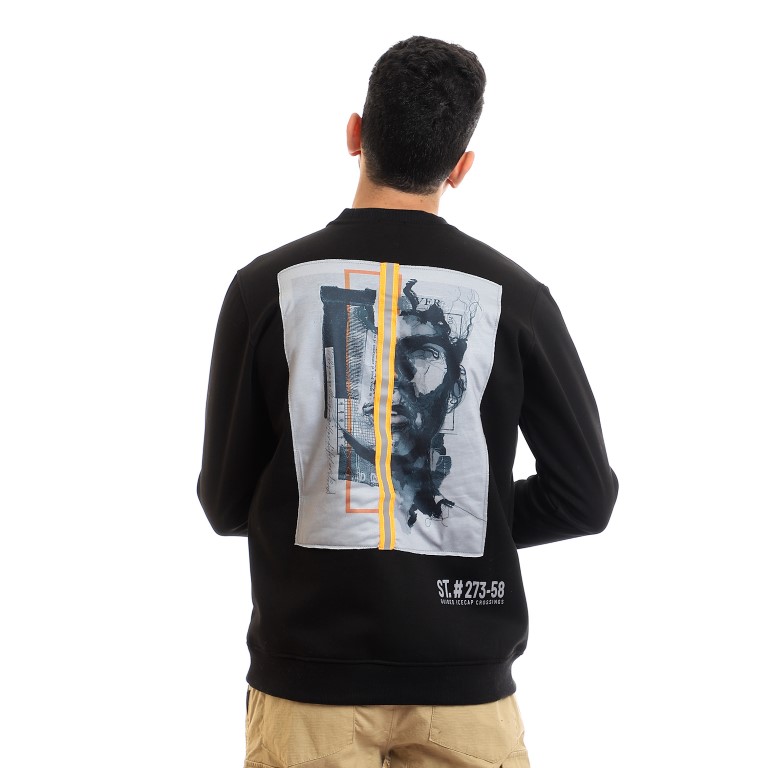 126 - سويت شيرت مبطن برقبة مستديرة