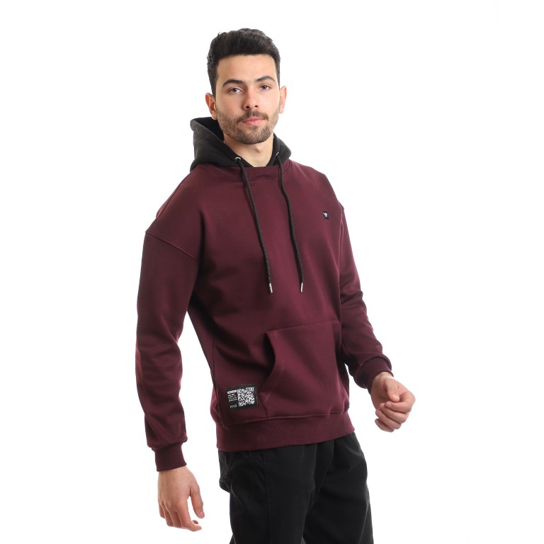 129 - هودي مبطن بجيوب كبيرة امامية