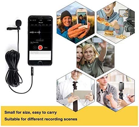 ميكروفون صغير احترافي - 2 متر - اسود