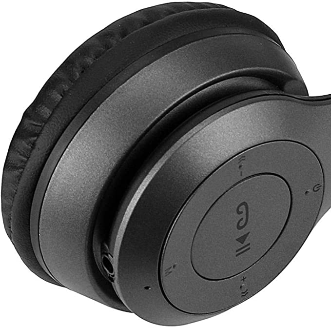 P47 سماعة رأس بلوتوث لاسلكية قابلة للطي - أسود