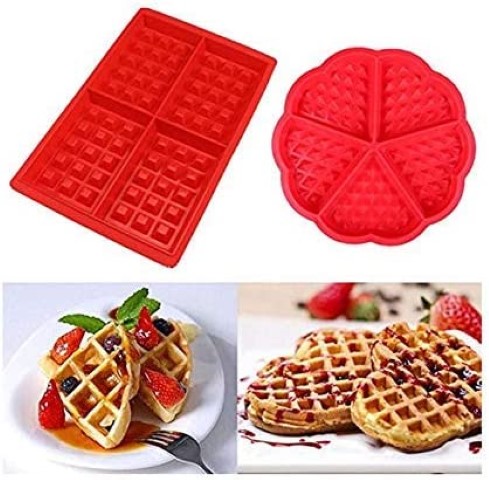 قالب كيك سيليكون للوافل - 2 قطعة