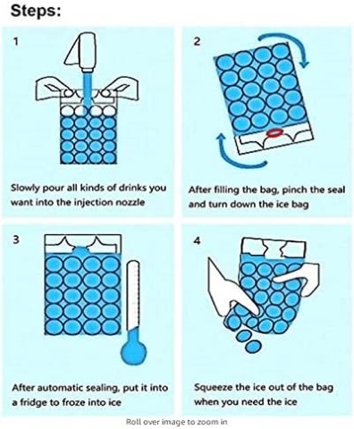 أكياس مكعبات الثلج للاستعمال مرة واحدة - 10 قطع