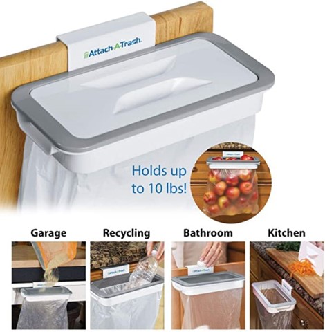 حامل لتعليق اكياس القمامة مع غطاء