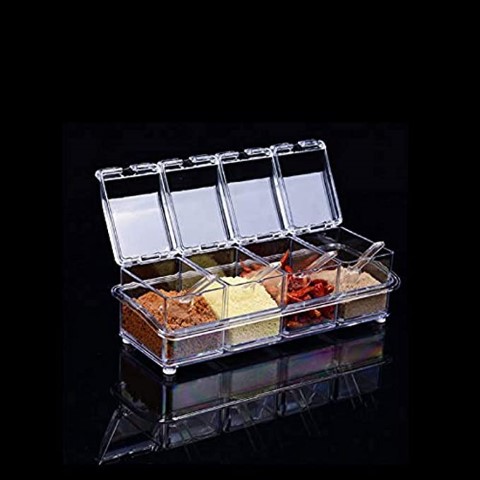 طقم توابل اكريليك - 4 قطع