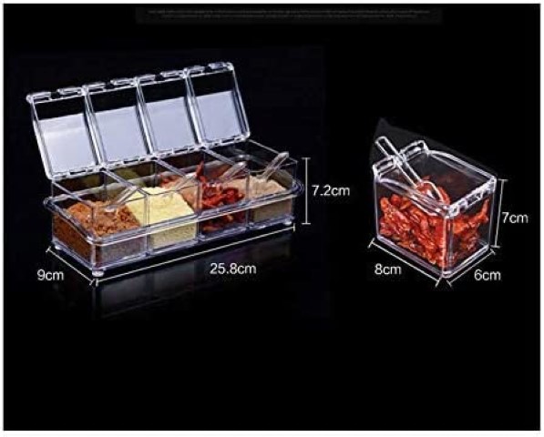 طقم توابل اكريليك - 4 قطع