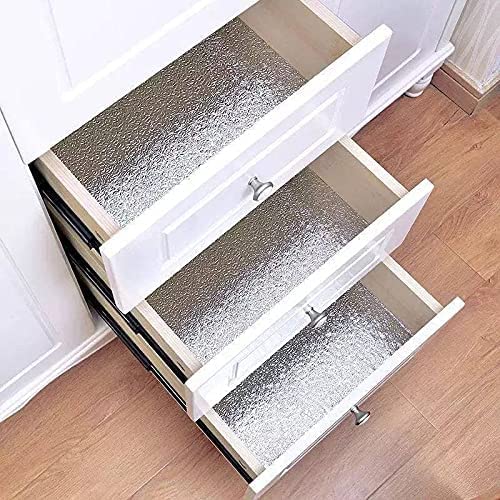 رول ستيكر مطبخ ضد المياه - 5 متر - فضي