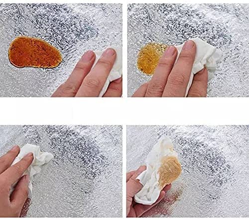 رول ستيكر مطبخ ضد المياه - 5 متر - فضي