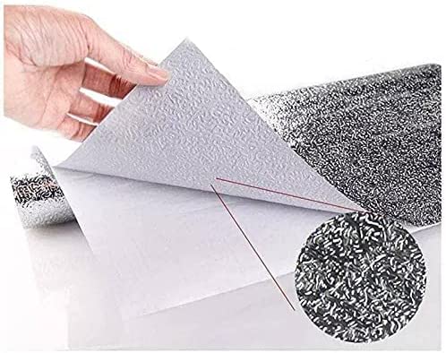 رول ستيكر مطبخ ضد المياه - 5 متر - فضي