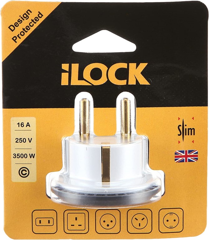 محول من فيشة ثلاثية الى ثنائية - 16 امبير - 3 قطع