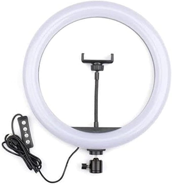 رينج لايت للموبايل - 32 سم - أسود