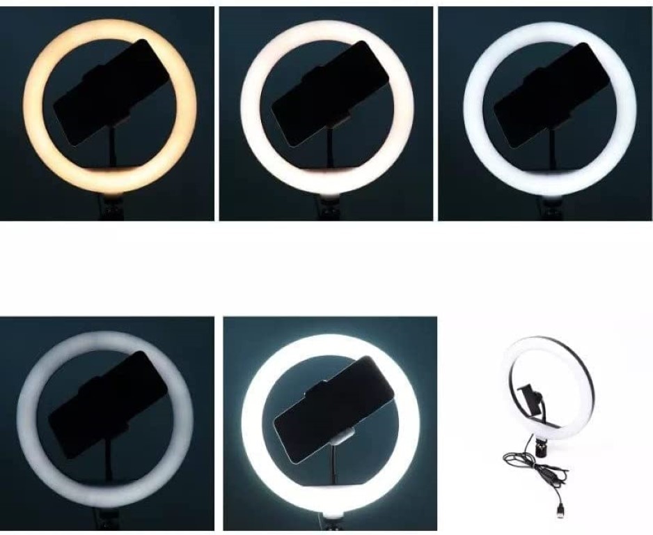 رينج لايت للموبايل - 32 سم - أسود