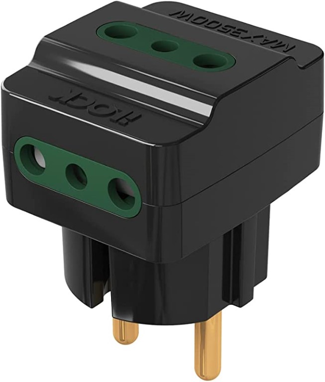 شاحن حائط 3 منافذ - أسود