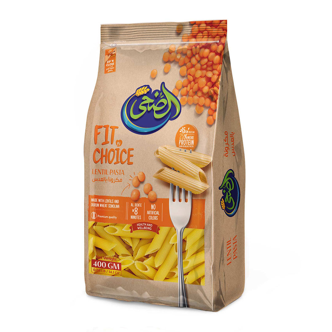 الضحى مكرونة بالعدس الأصفر - 400 جرام